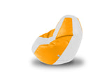 DOLPHIN M Regular BEAN BAG-White/Yellow-COVER (Without Beans)